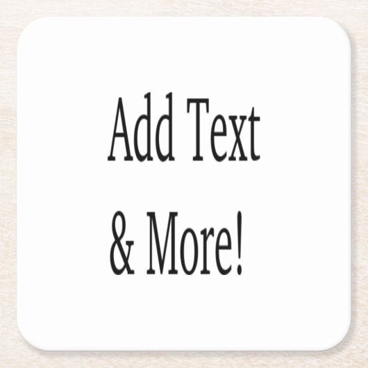 Voeg tekst & meer toe! Pas uw eigen gepersonalisee Kartonnen Onderzetters (Voorkant)