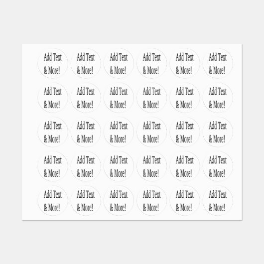 Voeg tekst & meer toe! Pas uw eigen gepersonalisee Labels (Vel)