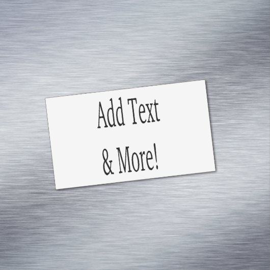 Voeg tekst & meer toe! Pas uw eigen gepersonalisee Magnetisch Visitekaartje (Voorbeeld)