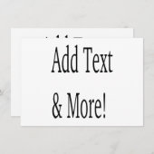 Voeg tekst & meer toe! Pas uw eigen gepersonalisee Menu (Voorkant / Achterkant)