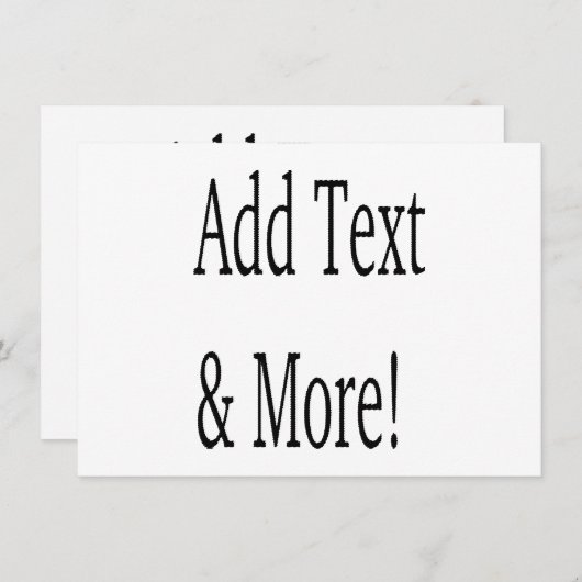 Voeg tekst & meer toe! Pas uw eigen gepersonalisee Menu (Voorkant / Achterkant)