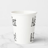 Voeg tekst & meer toe! Pas uw eigen gepersonalisee Papieren Bekers (Links)