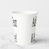 Voeg tekst & meer toe! Pas uw eigen gepersonalisee Papieren Bekers (Rechts)