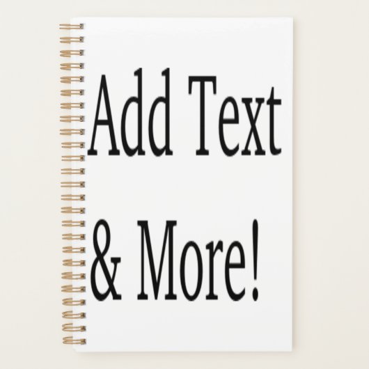 Voeg tekst & meer toe! Pas uw eigen gepersonalisee Planner (Voorkant)