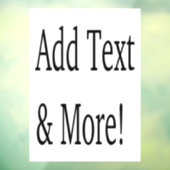 Voeg tekst & meer toe! Pas uw eigen gepersonalisee Raamsticker (Vel 3)