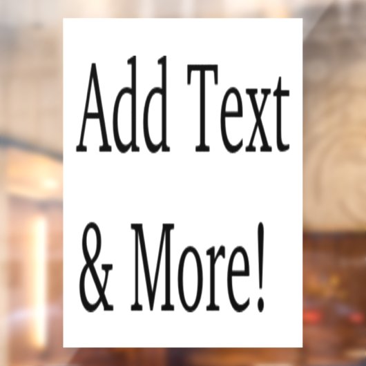 Voeg tekst & meer toe! Pas uw eigen gepersonalisee Raamsticker (Vel 2)