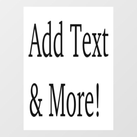 Voeg tekst & meer toe! Pas uw eigen gepersonalisee Raamsticker (Vel)