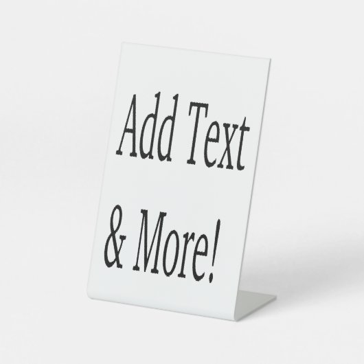 Voeg tekst & meer toe! Pas uw eigen gepersonalisee Reclamebord Met Voetstuk (Voorkant)