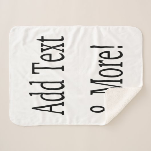 Voeg tekst & meer toe! Pas uw eigen gepersonalisee Sherpa Deken (Voorkant (horizontaal))