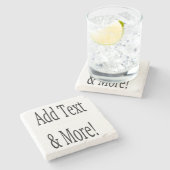 Voeg tekst & meer toe! Pas uw eigen gepersonalisee Stenen Onderzetter (Zijkant)