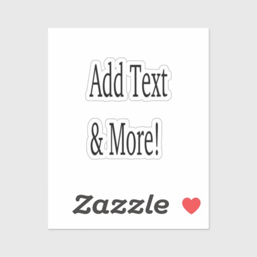 Voeg tekst & meer toe! Pas uw eigen gepersonalisee Sticker (Vel)