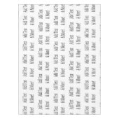 Voeg tekst & meer toe! Pas uw eigen gepersonalisee Tafelkleed (Voorkant)