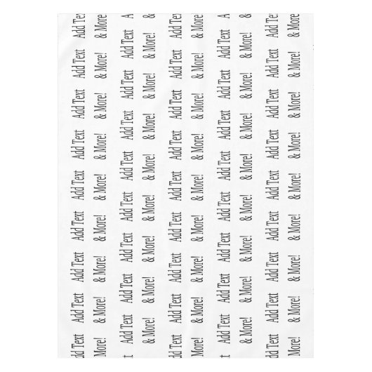 Voeg tekst & meer toe! Pas uw eigen gepersonalisee Tafelkleed (Voorkant)