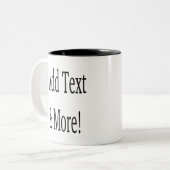 Voeg tekst & meer toe! Pas uw eigen gepersonalisee Tweekleurige Koffiemok (Voorkant links)