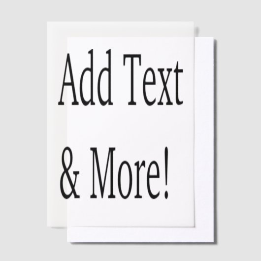 Voeg tekst & meer toe! Pas uw eigen gepersonalisee Vellum Uitnodigingen (Offset)