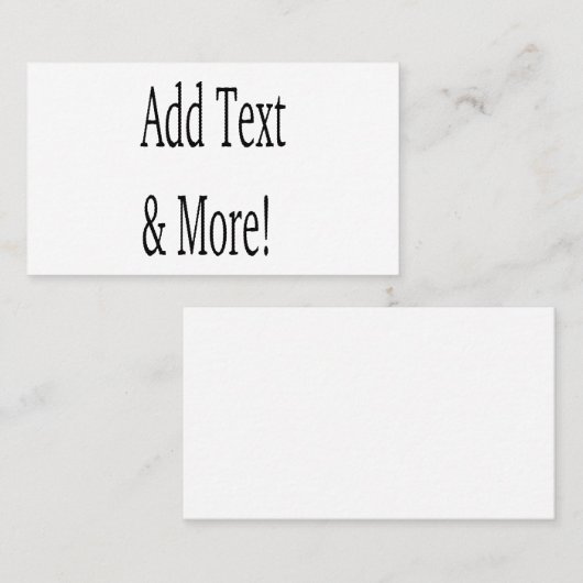 Voeg tekst & meer toe! Pas uw eigen gepersonalisee Visitekaartje (Voorkant / Achterkant)