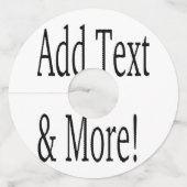 Voeg tekst & meer toe! Pas uw eigen gepersonalisee Wijnglaslabel (Achterkant)