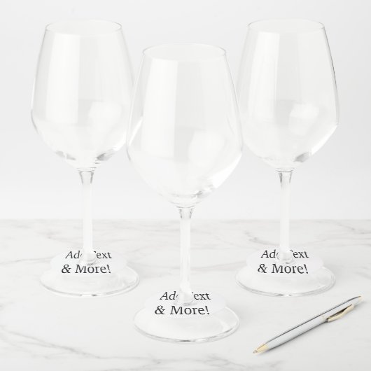 Voeg tekst & meer toe! Pas uw eigen gepersonalisee Wijnglaslabel (Set)