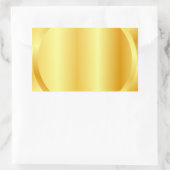 Voeg Tekst Monogram Elegante Metallic Gouden Uitzi Rechthoekige Sticker (Tas)