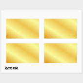 Voeg Tekst Monogram Elegante Metallic Uitstraling Rechthoekige Sticker (Vel)