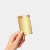 Voeg Tekst Naam Logo Wit Gouden Achtergrond Vertic Badge (Handheld)