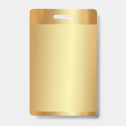 Voeg Tekst Naam Logo Wit Gouden Achtergrond Vertic Badge (Voorzijde)