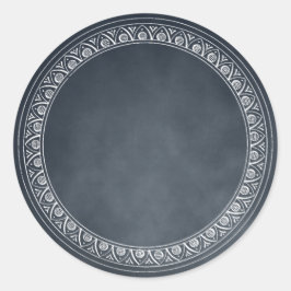 Voeg tekst of monogram krijtbord aangepaste Sticke Ronde Sticker