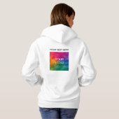 Voeg tekst of naam toe Upload Logo Womens Dubbelzi Hoodie (Achterkant volledig)