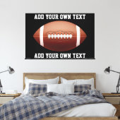 Voeg tekst op football toe werpen kussen canvas afdruk (Insitu (Slaapkamer))