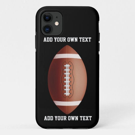 Voeg tekst op football toe werpen kussen Case-Mate iPhone case (Achterkant)