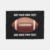 Voeg tekst op football toe werpen kussen fleece deken (Voorkant (Horizontaal))
