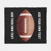Voeg tekst op football toe werpen kussen fleece deken (Voorkant (Horizontaal))