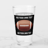Voeg tekst op football toe werpen kussen glas (Achterkant)