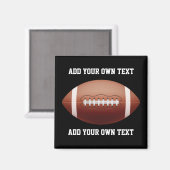 Voeg tekst op football toe werpen kussen magneet (Voorkant / Achterkant)