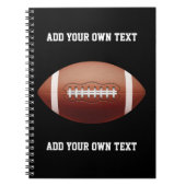 Voeg tekst op football toe werpen kussen notitieboek (Voorkant)