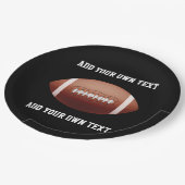 Voeg tekst op football toe werpen kussen papieren bordje (Gekanteld)