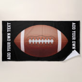 Voeg tekst op football toe werpen kussen strandlaken (Voorkant)