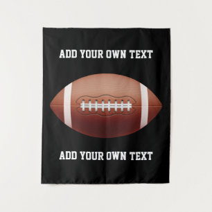Voeg tekst op football toe werpen kussen wandkleed