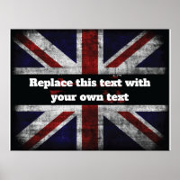 Voeg tekst op het Sierkussen Engelse vlag toe