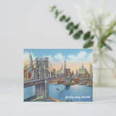 Voeg tekst toe.  Brooklyn Bridge. Briefkaart (Staand voorkant)