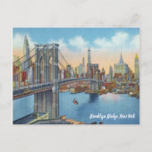 Voeg tekst toe.  Brooklyn Bridge. Briefkaart (Voorkant)