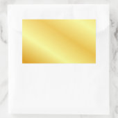 Voeg tekst toe Monogram Elegant Metallic Look Faux Rechthoekige Sticker (Tas)