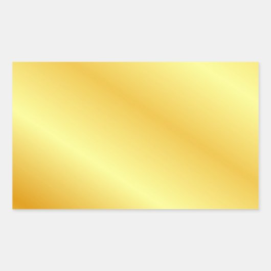 Voeg tekst toe Monogram Elegant Metallic Look Faux Rechthoekige Sticker (Voorkant)