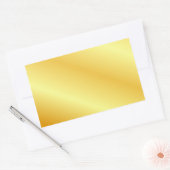 Voeg tekst toe Monogram Elegant Metallic Look Faux Rechthoekige Sticker (Envelop)