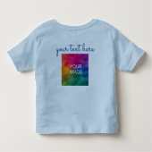 Voeg tekst toe Upload foto Dubbelzijdig Print Blau Kinder Shirts (Achterkant)
