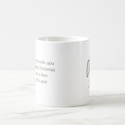 Voeg tekst Vrolijk kerstfeest kerstbel Koffiemok (Center)