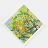 Voeg tekst Wattle & Gum Leaves Aussie toe Servet (Hoek)