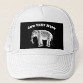Voeg Tekst Witte Olifant Maak Eigen-Pet Knap Trucker Pet (Voorkant)