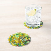 Voeg Tekstwatel en gum Leaves Aussie Scalloped toe Kartonnen Onderzetters (Insitu)