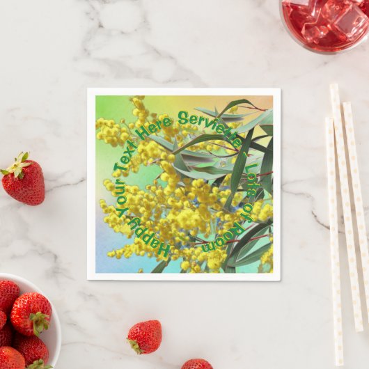 Voeg tekstwatje en gum Leaves Aussie Cocktail toe Servet (Insitu)